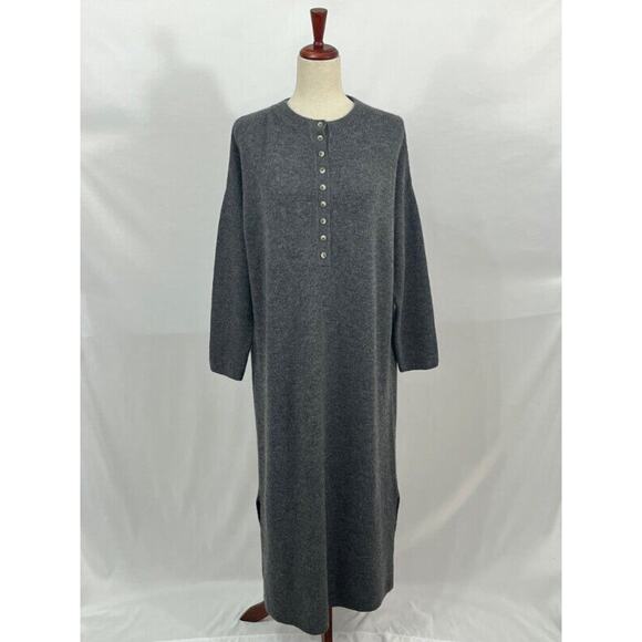SISTER KATIE Sz S Small Baby Alpaca Merino Wool Sweater Dress Gray Midi Felicity - Picture 5 of 8